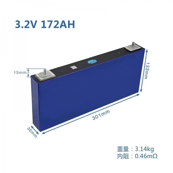LFP 172Ah 3.2V LiFePO4 Prismatic Battery Cells