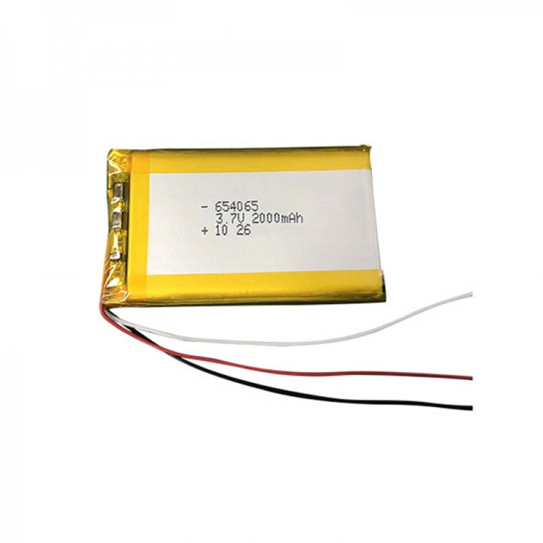 Li-Polymer 654065 3.7V 2000mAh Battery