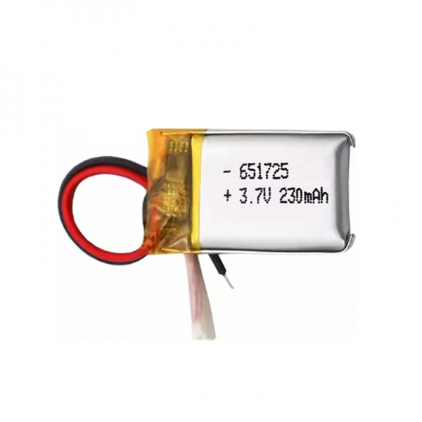 651725 Li Polymer 3.7V 230mAh Battery